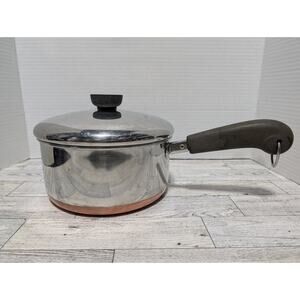 Revere Ware 1801 2 Qt - 88 Copper Bottom Sauce Pan Pot With Lid Clinton, IL